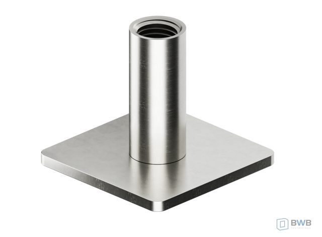 Kotew śrubowa – tuleja gwintowana z zaciśniętą śrubą z łbem sześciokątnym z kołnierzem