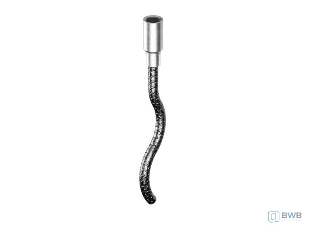 Kotew transportowa z zaciśniętym prętem stalowym ze stali zbrojeniowej, krótka, pofalowana