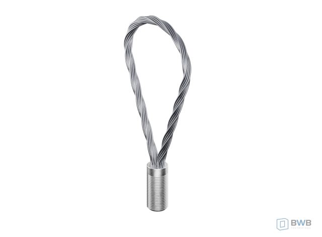 Pętle linkowe z zaciśniętym elementem gwintowanym do podnoszenia i transportu