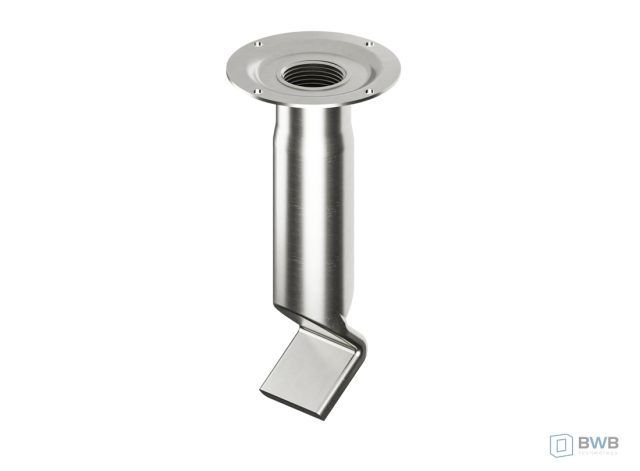 Tuleja gwintowana z końcówką pofalowaną i z przyspawanym kołnierzem