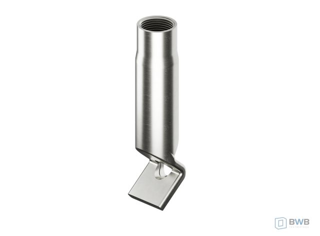 Tuleja gwintowana z otworem w końcówce pofalowanej