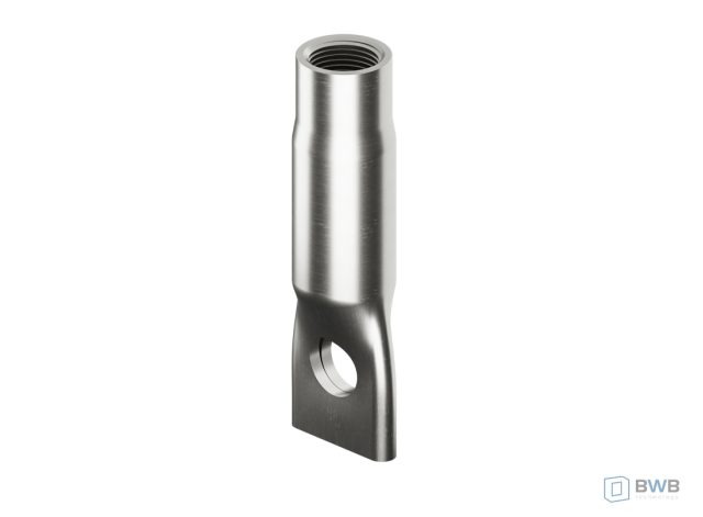 Tuleja gwintowana z otworem w spłaszczonej końcówce